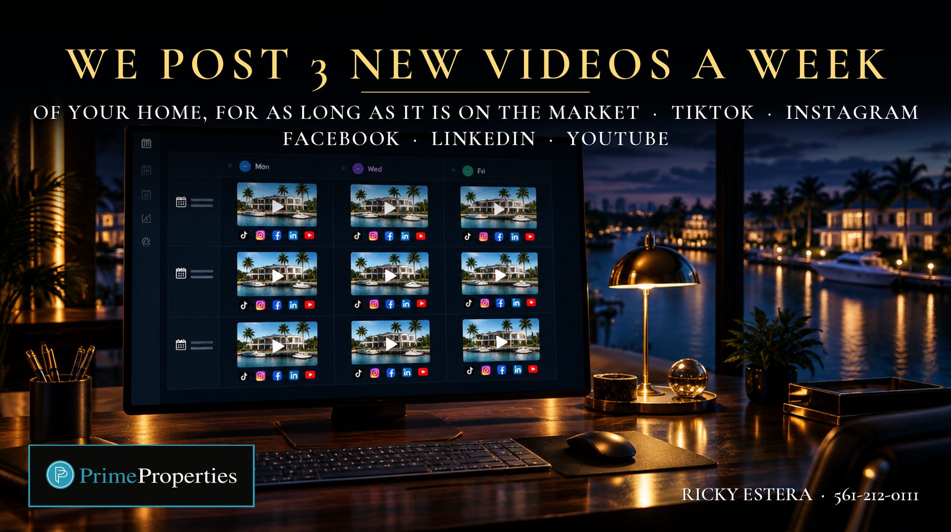 Three new videos a week, for as long as your home is on the market